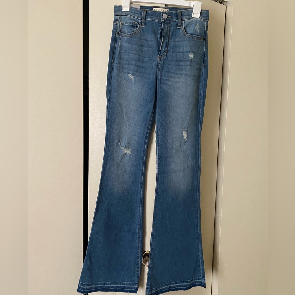 Francesca’s - Harper Heritage HiRise Flare Distressed Jeans